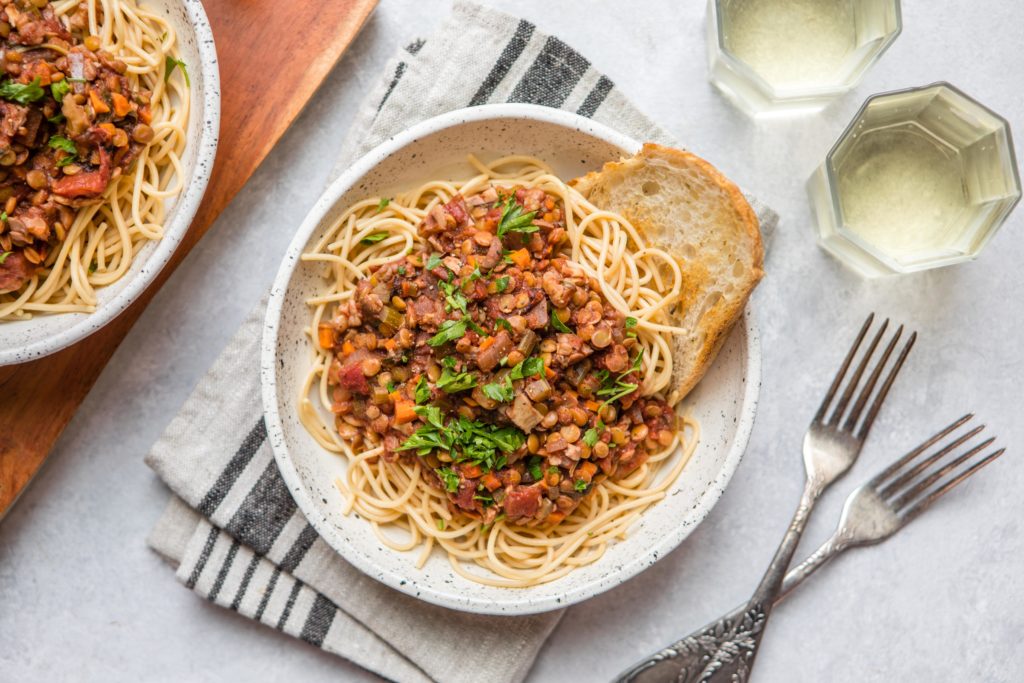 Vegan Red Lentil Bolognese