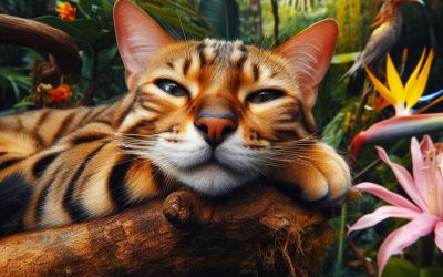 Distinctive Bengal cat