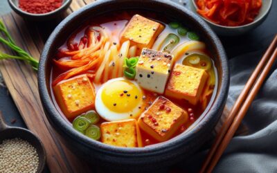 Kimchi-Tofu Soup Sesame & Egg