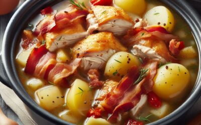 Slow cooker chicken,Bacon and potato soup